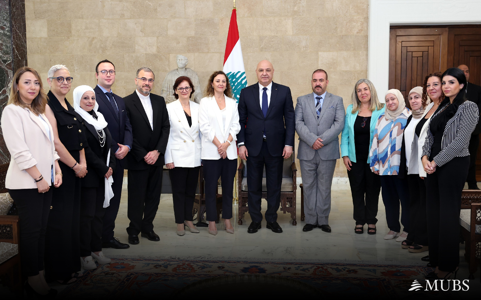 الأستاذة أمل هواري تمثل الجامعة في زيارة نقابة اختصاصيي العمل الاجتماعي في لبنان للرئيس العماد جوزاف عون